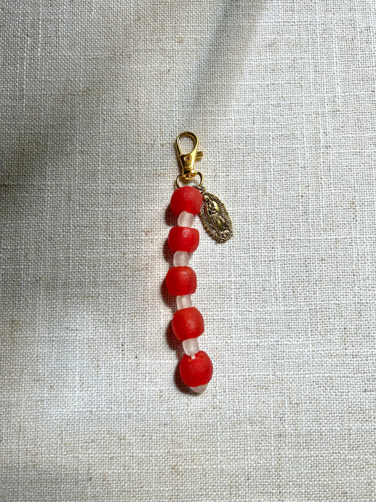 Virgen de Guadalupe Keychain (Red)